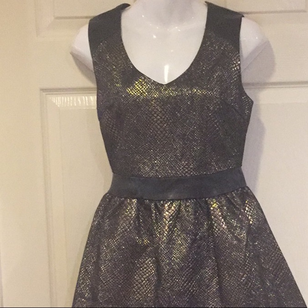 💕💕2X HOST PICK💕💕NWOT Bronze and black dress - Picture 2 of 7